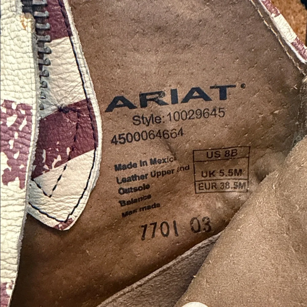 Ariat Womens Circuit Cruz Western Boot American Flag Print - Picture 5 of 6